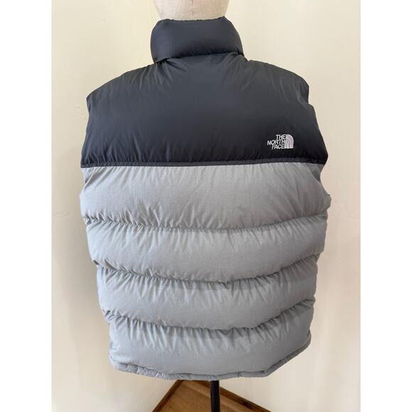North Face Nuptse Puffer XXL Mens Silver Grey Down 700 Fill Retro 96 - Picture 2 of 11